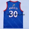 NCAA College Kansas Jayhawks Jersey Jersey Ochai Agbaji Vermelho Tamanho azul S-3XL Todos Bordado Costurado