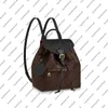 M45205 M45515 MONTSOURIS PM elegante Damen-Rucksack-Umhängetasche aus echtem Rindsleder mit geprägter Canvas-Schnalle