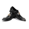 Nuove scarpe da uomo in vera pelle di cristallo Scarpe da cerimonia in pelle da cerimonia nuziale per feste Scarpe da ufficio da uomo d'affari nere Calzature