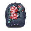 Lvtzj vår vintage denim baseball snapback hatt sommar blommig hip hop cap hattar för män kvinnor slipning multicolor y200714