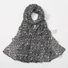 Gedrukte Chiffon Hijab Sjaal Bandana Dames Turban Sjaals Verse Bloemen Chiffon Sjaal Maleisische Moslim Hijabs Wraps