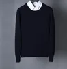 Marque Classique vêtements pour hommes Poitrine lettre chandail mode décontracté Automne Hiver pull à capuche Hommes femmes Pulls à col rond noir bleu blanc gris