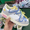 Off-White Nike Dunk Low The 50 الجري أحذية أصيلة 01 من 50 05 مجموعة أحذية الشراع رمادي أسود أحمر وردي برتقالي الأزرق الأرجواني 07 09 22 37 49 الرجال المنخفضة النساء الرياضة عارضة