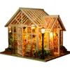 Bricolage maison de poupée maisons en bois Miniatures pour poupées maison de poupée Kit de meubles maisons de poupée jouets pour enfants cadeau Sosa serre LJ20113298415