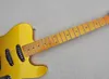 Guitare électrique dorée à 6 cordes avec touche en érable jaune, micros SSS, peut être personnalisée sur demande