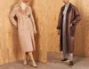 겨울 여성 양모 모피 코트 전단 벨트 재킷 갈색 정품 가죽 자켓 플러스 사이즈 겨울 코트 여성 패션 착용 201028