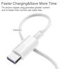 5A Type C Cable usb Charger 1m 3ft 2m 6ft 3m 10ft Cables Data Sync 3.1 Type-C Fast Charging Cord For Samsung S21 s20 Plus phone