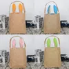 Kanin öron kanfas handväska praktisk bärbar söt påsk tema presentförvaring väska parti leveranser för barn använder många färger 8Yb2 zz