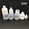 Spedizione gratuita 2ml bottiglia di plastica per collirio vuota contagocce farmaceutica contenitore per olio essenziale bottiglie all'ingrosso