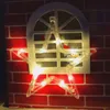 Decorazioni natalizie Luci LED Ventosa Cervi Campane Alberi di pino Stelle Luna Finestra Decorazione natalizia