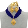 ANNIYO DIY ROPE ETIOPIAN JOELS CONJUNTO DE PENENTES Brincos Brincos Bangled Ring Color Gold Eritrea Habesha Conjuntos de jóias #218406 201222
