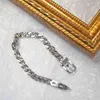 925 Sterling Silver Bracelets 2022 Trendy Vintage Couples Simple Belt Buckle Design Thick Chain Rock Party Jewelry Gifts