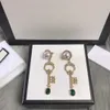 Top-Luxus-Designer-Ohrringe baumelt für Frau Design Kristall funkelnde Perlenohrringe Modeschmuck Versorgung Großhandel