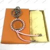 Fashion New Design Flowers Tassel Key Chain Accessories Key Ring Metal Letter Pattern Car Women Bag Pendant Leather Keychain With 2999
