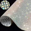 Shiny Glass Self-adhesive Rhinestone Stickers Sheet Trim Crystal Stickers Beaded Applique For DIY Shoes Clothes Car Decoration 24x40CM