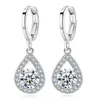 Tear drop diamond earrings Cubic zirconia dangle ear rings women fashion jewelry will and sandy gift