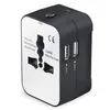 International Universal Allt i Worldwide Travel Adapter Wall Charger AC Power Plug Adapter med dubbla USB-laddningsportar för USA EU UK AU