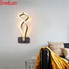 Lampa ścienna nowoczesne lampy akrylowe minimalistyczne czarne kinkiety dla łazienki łazienki dom Deco Agle Schody oświetlenia 222W