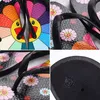 Verão Mulheres Chinelos Flor Lisa Flip Flip Flops Senhoras Sapatas Sapatas Feminino Impressão Floral Bling Beach Sandálias Casuais Y200423