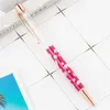 20 цветных мультфильм DIY пустые трубки металлические шариковые ручки студент писать подарок самозависимый плавающий блеск кристалл ручка новый