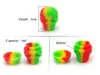 3mlシリコーン容器のワックスコンテナ喫煙アクセサリー非粘着性の瓶のゴム製の瓶小さな頭蓋骨のためのドライハーブのタバコのための小さな頭蓋骨