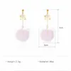 15 par / partia Zima Nowa Pluszowa Ball Design Ear Drop Drop Dla Kobiet Cute Długie Wzór Snow Stud Kolczyki Stop White Dangle Kolczyk Biżuteria