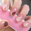 30 Feuilles Floral Design 3D Nail Art Stickers Stickers Manucure Décoration Beaux Accessoires De Mode Blanc