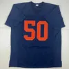 KUNDENSPEZIFISCHES neues DICK BUTKUS Illinois Blue College-Fußballtrikot mit Nähten. Fügen Sie eine beliebige Namensnummer hinzu