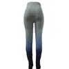 Tsuretobe côtelé maigre Flare pantalon femmes vêtements 2020 dégradé taille haute cloche pantalon bas Streetwear Joggers pantalons de survêtement sexy T200422