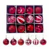 Ciondolo albero di Natale Forniture natalizie Decorazione regalo Palla colorata 5 cm 1 set / 12 pezzi Palla natalizia in PVC T2I51606