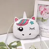 Kids unicorn purse girls cartoon horse single shoulder bag children PU leather one shoulder bags boys messenger wallet accessories8015781