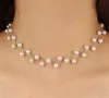 Women Necklace Choker Pearl Necklace Statement Ladies Collares Gold Color Alloy Jewelry Birthday Gift GC679