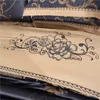 Luxury Black Bedding Sets Silk Cotton Jacquard Duvet Cover Wedding Bedclothes Fitted Sheet Linen 201128