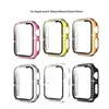 Diamond Protective Cases Cover for Apple Watch 6 5 4 40mm 41mm 44mm Bumper Case For iWatch Series SE 7 38mm 42mm 45mm Tempered glass film Covers