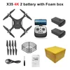 Halolo x35 drone gps wifi 4k hd câmera profissão rc quadcopter motor sem escova drones guisbal estabilizador de 30 minutos