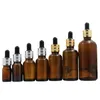 Brown Glass Glassw Garrafa De Borracha De Borracha De Borracha Top Areia Prata Anel de Prata Vazio Embalagem De Embalagem Essence Essence Oil Pipette Vials 5ML 10ML15ML 20ML 30ML 50ML 100ML