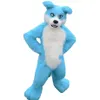 Lange-haar husky hond vos mascotte kostuums halloween fancy feestjurk stripfiguur carnaval Xmas Pasen reclame mascotte kostuum