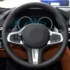 Hand-stitched Black Genuine Leather Suede Car Steering Wheel Cover For BMW M Sport G30 G31 G32 G20 G21 G14 G15 G16 G01G02 G05