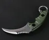 Karambit – couteau à griffes tactique d'extérieur à lame fixe, lame en satin D2, manche G10 complet avec gaine en cuir, offre spéciale