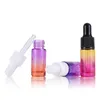 5 ML verre bouteille d'huile essentielle dégradé couleur flacon compte-gouttes voyage Portable huile essentielle bouteille de parfum bouteilles d'emballage