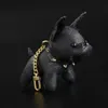 5 pcs de moda desenhos animados animais pequenos cães chaveiro acessórios chaveiros anel de couro PU padrão de couro padrão keychain jóias presentes sem caixa