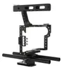 Freeshipping DSLR Video Film Stabilizer Kit 15mm Rod Rig Camera Cage+Handle Grip+Follow Focus+Matte Box For Sony A7 II A6300 /GH4