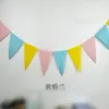 Non Woven Fabric Flag Pulling Triangle Childrens Room Pennant Flags Party Decorations Colorful Banner Home Birthday High Quality 2 5xy M2