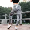 Le donne stampano le ghette push-up di fitness a vita alta legging i pantaloni di allenamento le ghette stampate della pelle di serpente femminile di modo più il formato LJ201006