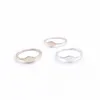 NOUVELLE mode bague couleur or conception de surface de bague de ligne verticale moyenne bagues de fiançailles pour femmes