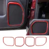 Porta de carro Horn Bezel DCororation, ABS Vermelho 4 pc para Chevrolet Silverado GMC Sierra 2014-2018 Acessórios Interiores