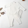 3 pçs / conjunto outono inverno bebê menina roupas tricotar camisola suéter meninos suéteres chapéus camisa de fundo crianças 0-3y lj200916