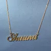 A-Z Nome feito sob encomenda Cartas de ouro colares de aço inoxidável gargantilha Mens moda hip hop jóias diy letter pingente colar