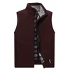 Inverno Slim Fit Gilet senza maniche da uomo Maglione caldo Maglione lavorato a maglia Gilet Casual Uomo Solid Maglione Gilet Giacche Abbigliamento uomo 201224