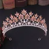 Novo barroco de luxo strass pérola nupcial tiara coroa cristal diadema véu tiaras casamento acessórios cabelo headpiece3383580